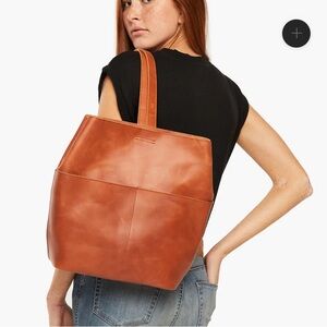 Able Salem Convertible Backpack Brown Leather NWT